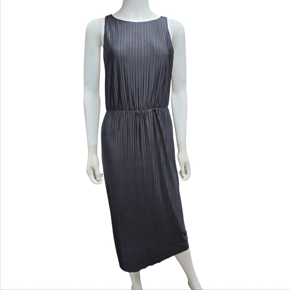 BEC & BRIDGE | Black Sleeveless Plissè Midi Dress in Size US 4